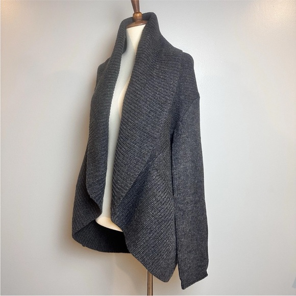 Pure Jill J. Jill 80% Wool Cocoon Cardigan Sweater Gray Cozy Women’s Size L - Picture 1 of 13